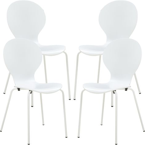 Esszimmerstuhl Etne 4er Set Weiß [en.casa]