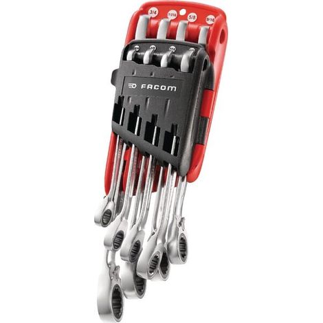 Facom CK.467J1U Juego de llaves combinadas con carraca metal 8 piezas