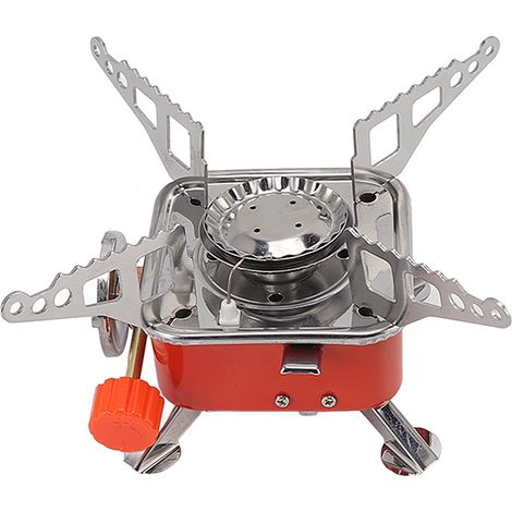 Réchaud à gaz pliable d'extérieur, mini réchaud quadruple, cuiseur à gaz portable pour camping et pique-nique (1/5)