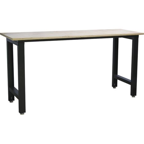 Drakkar Equipement – Établi en bois 2000x600mm – Charge maximale 500kg – Épaisseur plateau 25mm – Pour chantiers humides (1/3)