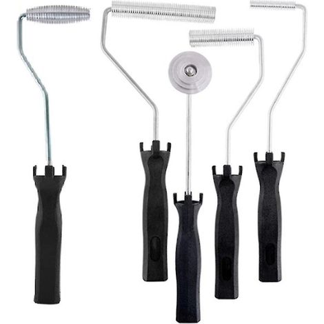 Kit de 5 rouleaux verticaux pour le laminage de fibre de verre avec moule à palette en aluminium et fonction bulle. (1/5)