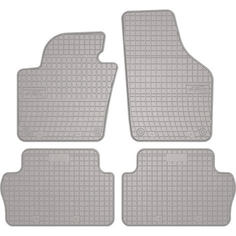 Alfombrillas de goma para coche: Volkswagen Sharan II monovolumen (2010-2022) - color gris a juego (1/5)