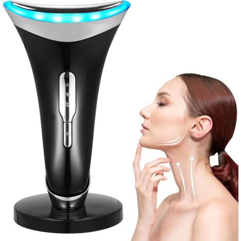 Appareil Massage Visage Anti Rides, Masseur Facial Lifting Visage et Double Menton, 3 Modes LED, Chauffage à 45℃ EMS, Électrique Appareil de Beauté pour soulager et resserrer anti-âge (1/5)