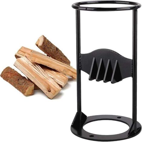 Fendeur de bûches manuel, fendeur de bois de chauffage, coupe-bois, acier au carbone, outil de fendage manuel robuste, fendeur de bûches de bois de chauffage, convient pour la maison, le (1/4)