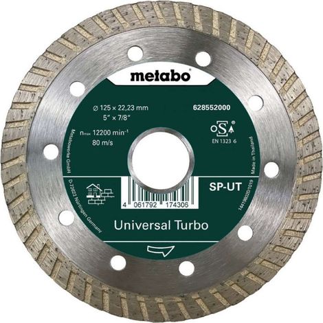 Metabo - Meule de tronçonnage diamantée pour matériaux durs 125x22,23 mm 628552000