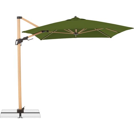 Doppler Ampelschirm "Alu Wood AX Ultra" 300 x 220 cm, inkl. Standkreuz, kiwi, Bezug aus 100% Polyester, Gestell aus Aluminium, Gewicht 23,8 kg (1/5)