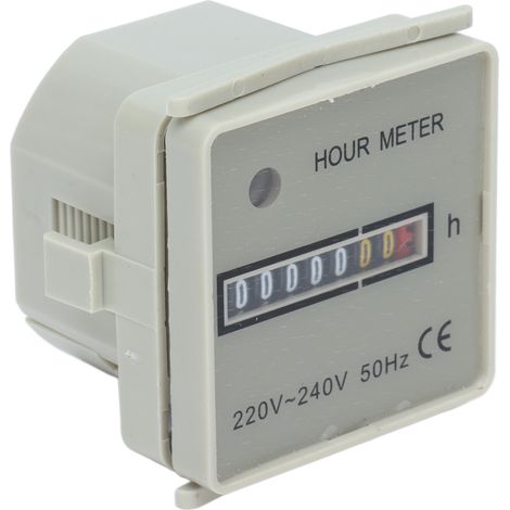 Compteur horaire mécanique industriel avec indicateur HM-2/UWZ48 220-240 V 0,3 W