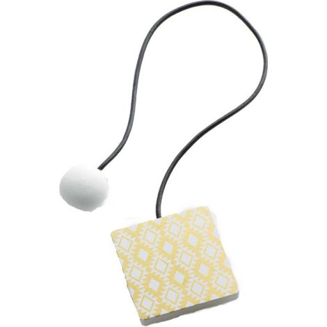 Embrasse de Rideau Aimantée "Arlequin" 43cm Blanc (1/3)