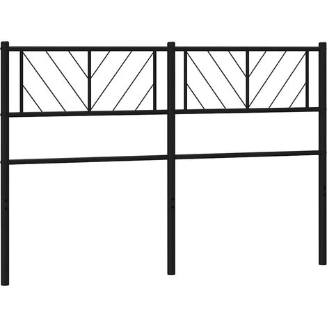Maison Exclusive - Ersatz-Kopfteil Metall Schwarz 135 cm (1/5)