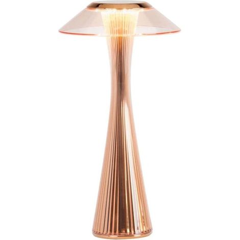 Lampe de table de bar - convient aux chambres, salons et cuisines - trois niveaux de luminosité, interrupteur tactile, 1 pièce, or rose. (1/3)