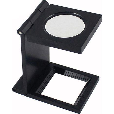 Lente d'ingrandimento da tavolo con contatore filettature, contatore filettature in metallo pieghevole, ingrandimento 10x, lente d'ingrandimento per lettura, lavoro, ufficio domestico, riparazioni, ho (1/5)
