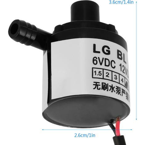 Extrem leise Mini-Gleichstrom-Tauchpumpe, 12 V, 5 W, bürstenlos, 2,5 m Förderhöhe, für Haushalt und Industrie (1/5)