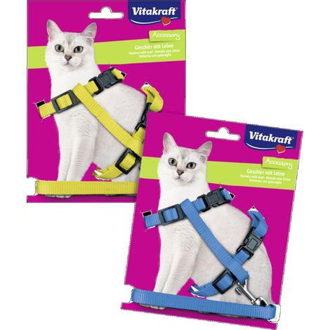 Vitakraft Katzengeschirr mit Leine stufenlos verstellbar