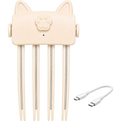 Pince chauffante électrique pour donner du volume à la frange - Beige (1/5)