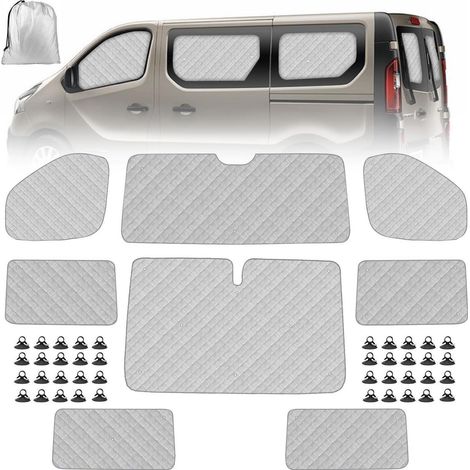 Wohnmobil Sonnenschutz 8-teilig für Renault Trafic LWB 2015-2024 mit Tasche (1/5)