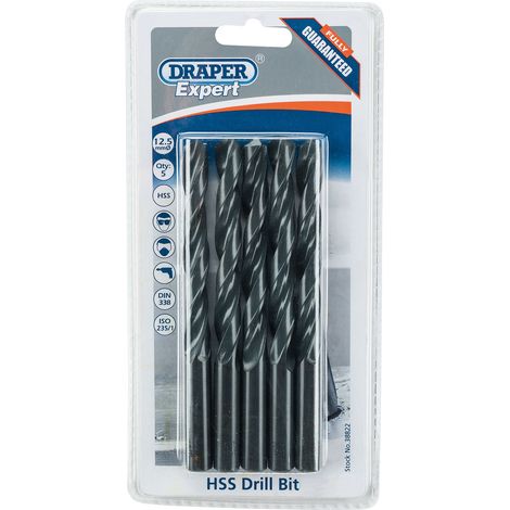 Draper Expert 12.5mm HSS Drills Card Of 5 (38822) (1/5)
