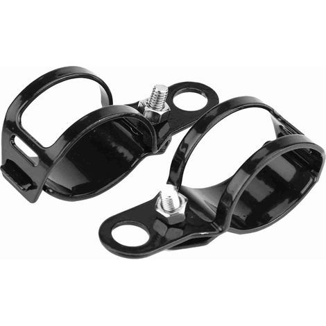 2 supports de clignotants pour moto, compatibles avec les fourches avant de scooters de 30 à 45 mm (noir) (1/5)