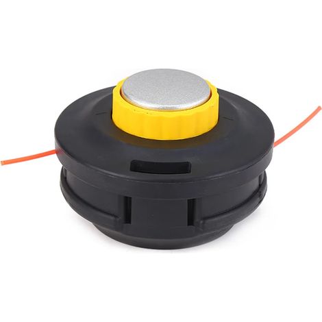Tondeuse à gazon universelle en aluminium et nylon avec brosse M10, bobine de coupe-bordures à 2 fils, tête de coupe AquaForge.