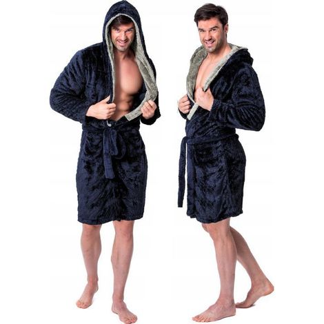 Bathrobe Jordan Navy-Grey Men L (1/5)