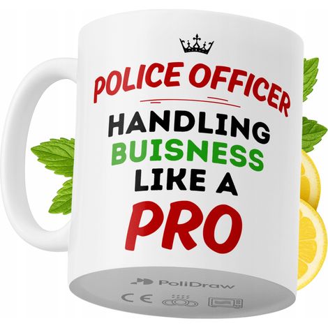 Lustige Kaffeetasse mit witzigem Textdesign für Polizisten – ideal für Geburtstage, Namenstage, Feiertage und besondere Anlässe. Hochwertige Tasse für Zuhause, Büro und Arbeit. Farbe: Weiß, 330 ml.