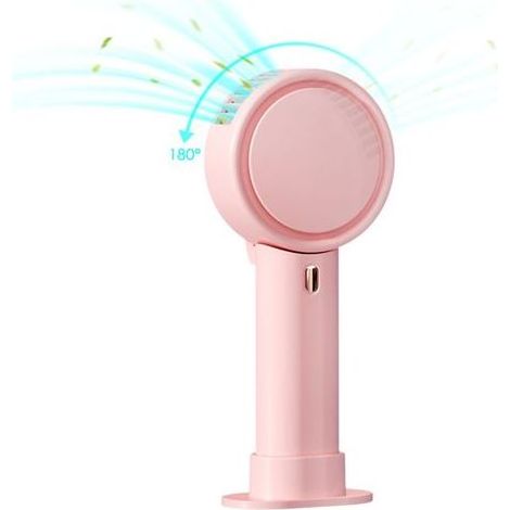 Ventilateur portable 3 en 1 : tour de cou, bureau, main, sans pales, sortie d'air rotative à 180°, 3 vitesses. Idéal pour le bureau, la maison, les voyages et les activités de plein air. (1/5)