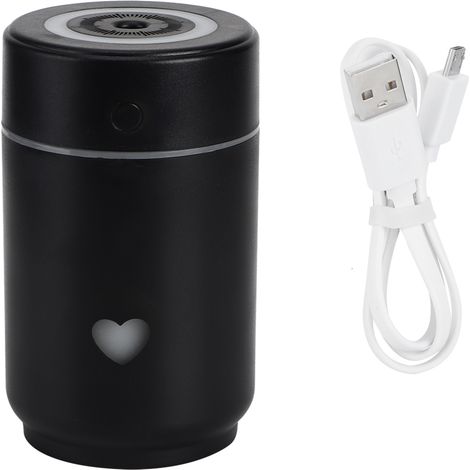 Humidificateur d'air portable USB 220 ml, mini purificateur d'air pour bureau et décoration intérieure (noir) (1/5)