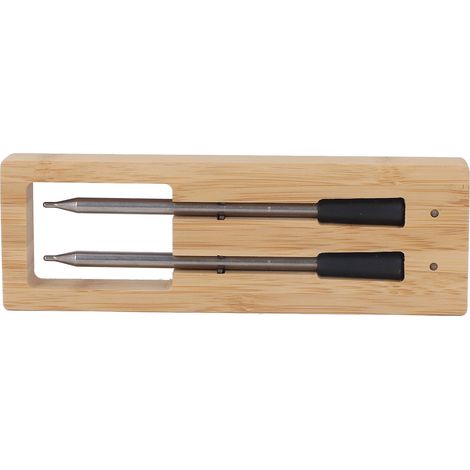 Thermomètre à viande sans fil avec 2 sondes, chargement USB, étanche IP67, thermomètre intelligent avec répéteur pour la cuisine et la maison. (1/5)