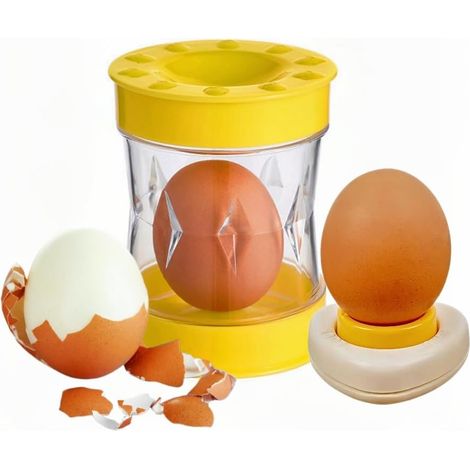 Pelador de huevos perforado: un juego de peladores de huevos adecuado para huevos delicados, perfecto para pelar huevos y un utensilio de cocina para cocinar y preparar ensaladas. (1/5)