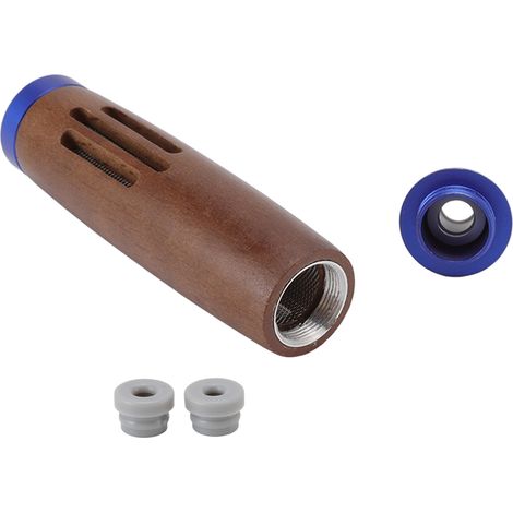 Cendrier de voiture grande capacité, portable en aluminium caoutchouc et noyer, mini cendrier pour fumeurs bleu (1/5)