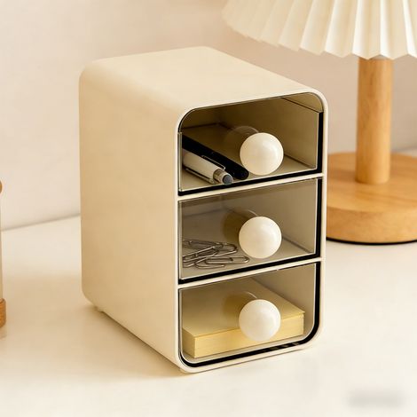 Transparente Aufbewahrungsbox mit Deckel, Schreibtisch-Schubladenorganizer, Aufbewahrungslösung für Teebeutel, Kaffeekapseln, Schreibwaren und Kalender (1/4)