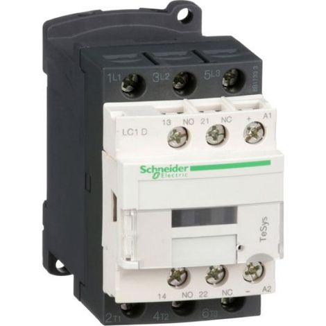Contacteur Tripolaire - 3 Contacts NO - Courant Nominal 9 A - Tension de Commande 24 V CC - Pour Applications Industrielles - 1 Pièce (1/3)