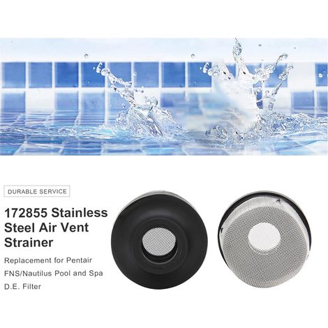 8 filtres inox 172855 – Capuchon grillagé – Ventilation et aspiration pour piscine et spa