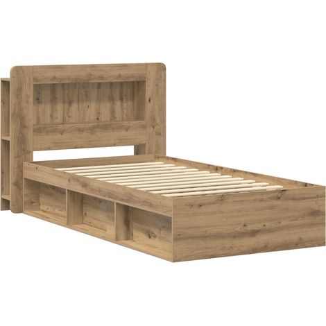 Maison Exclusive - Telaio del letto con storage Rovere Artigianale 80 x 200 cm (1/5)