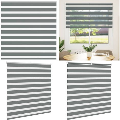 vidaXL Zebrarollo Dunkelgrau 145x150cm Stoffbreite 140,9 cm Polyester (1/5)