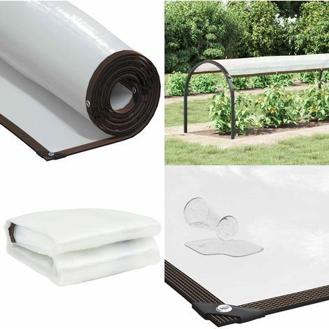 vidaXL Transparente Plane mit Ösen 1x8 m Polyethylen (1/5)