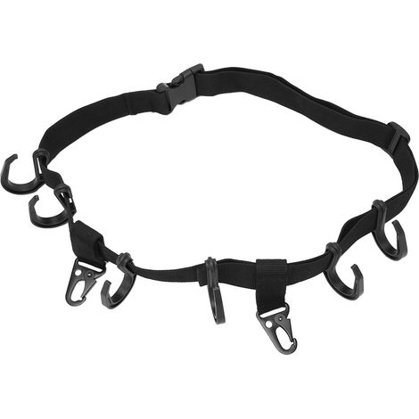 Baumstützgurt mit Clipverschluss aus Polyester, Kunststoff und Metall, mehrere Baumstützhaken, ideal für Outdoor-Abenteuer, Camping und Jagd. (1/5)