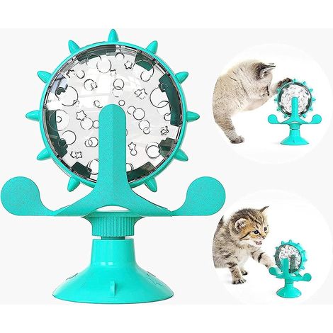Moulin à vent interactif pour chat, jouet automatique vertical rotatif à 360° pour chat (1/5)