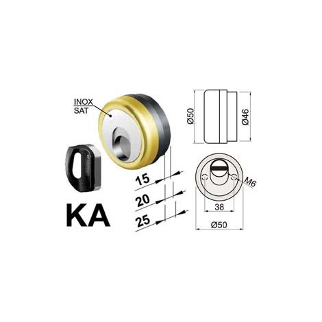 DEFENDER MAGNETICO MAG MONOLITO ANTIACIDO KA PZ.2 MR500 OTTON. LUCIDO- - ø mm.50x25h. compatibile con serrature Cipierre - 1 confezione DISEC