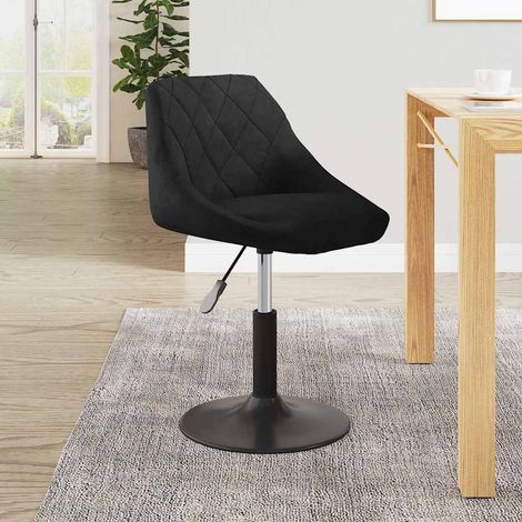 vidaXL Silla de comedor de terciopelo negro (1/5)