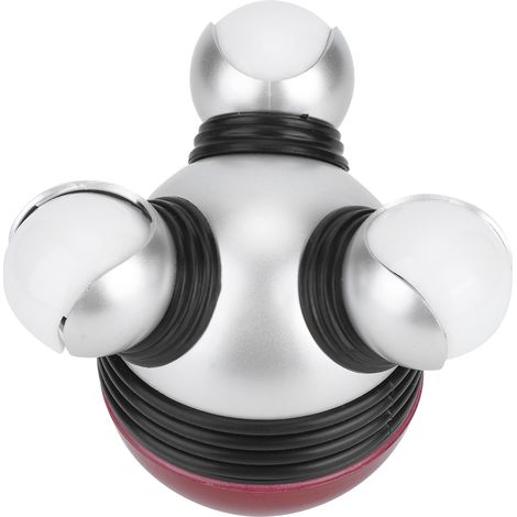 Mini Massageur Vibrant Portable pour Tête, Cou, Jambes - Lumière LED, Anti-Douleur (Rouge) (1/5)