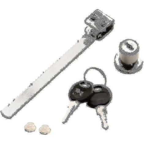 Serrure pour vitrine, serrure à cliquet pour porte coulissante en verre, serrure pour armoire en verre de sécurité avec 2 clés (1/4)