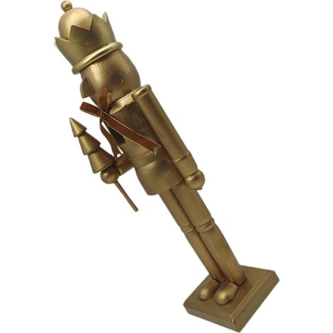 Figurine Soldat Casse-Noisette de Noël Bois Nœud Décoration de Cheminée et Étagère Marionnette de Noël Traditionnelle (1/5)