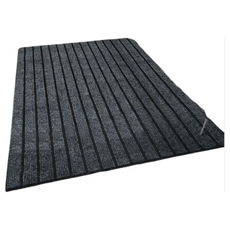 QORVA-Paillasson d'entrée extérieur, antidérapant et durable, absorbant l'humidité et la saleté, lavable en machine (gris foncé, 40 x 120 cm) (1/5)
