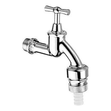 Schell Auslaufventil 034170699 chrom, Oberteil mit Knebelgriff, Sicherungskombi (1/4)