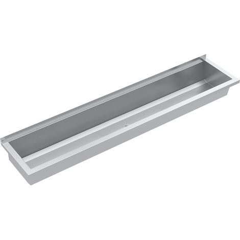 KWC AR Waschrinne, PLANOX, Edelstahl,  W.-Mont., 1800x210x382 mm, o. Arm-bank