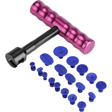Kit de 18 pastilles de traction pour débosselage sans peinture, outil de levage pour tôle carrosserie, tirettes adhésives pour réparation de bosses auto (1/5)