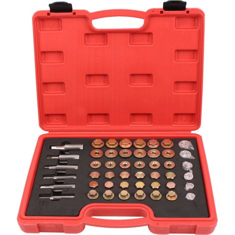 Kit de réparation de filetage de carter d'huile 114 pièces, boîte de changement rapide pour carter moteur automobile, outil de vidange (1/5)