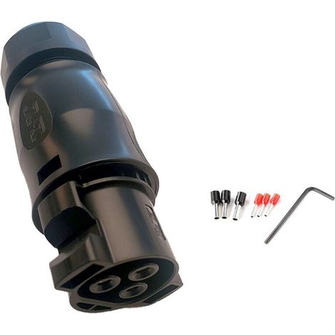 Prise de Connecteur Solaire PV éTanche IP68 4000 V 40 A pour Kit de Protection ParallèLe de Panneau de SystèMe Solaire PhotovoltaQue LY01-Femelle (1/2)