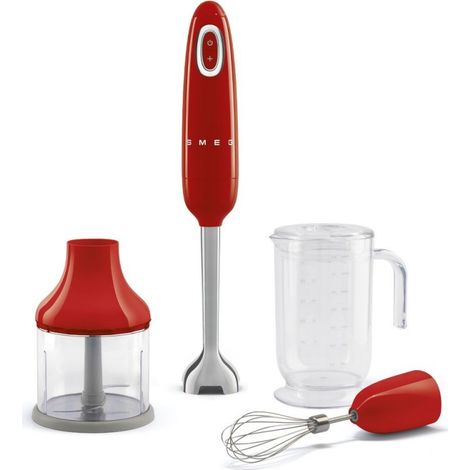 Smeg HBF03RDEU licuadora Batidora de inmersión 700 W Rojo, Acero inoxidable (1/5)