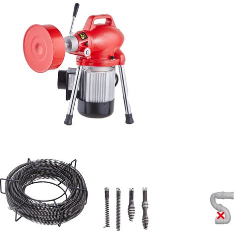 Machine de nettoyage de drains, moteur, câble de 20 mètres (1/2)